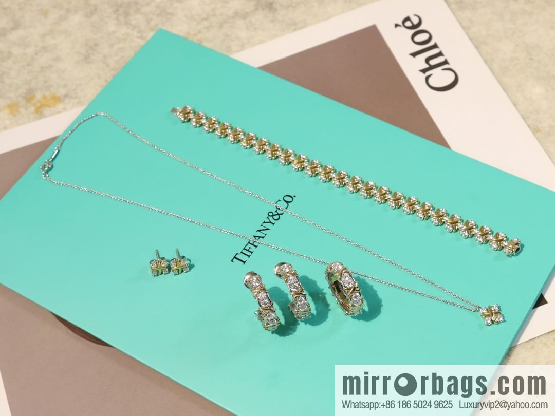 New ☑️ TIFFANY & Co. Tiffany & Co. Color separation cross necklace