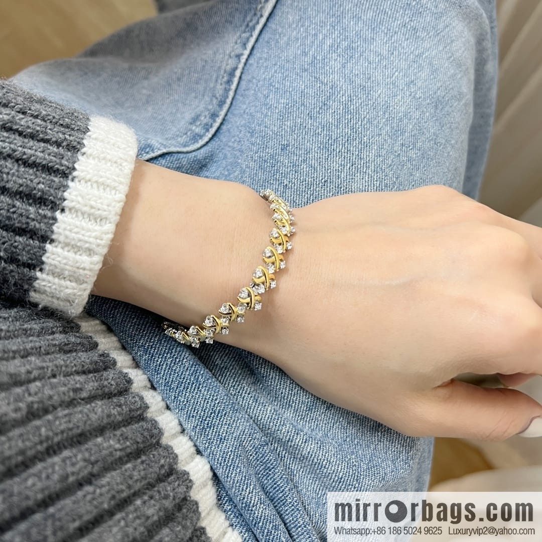 New ☑️ TIFFANY & Co. Tiffany & Co. Color separation cross bracelet