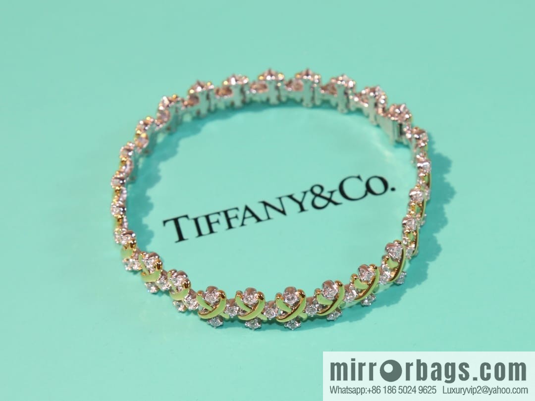New ☑️ TIFFANY & Co. Tiffany & Co. Color separation cross bracelet