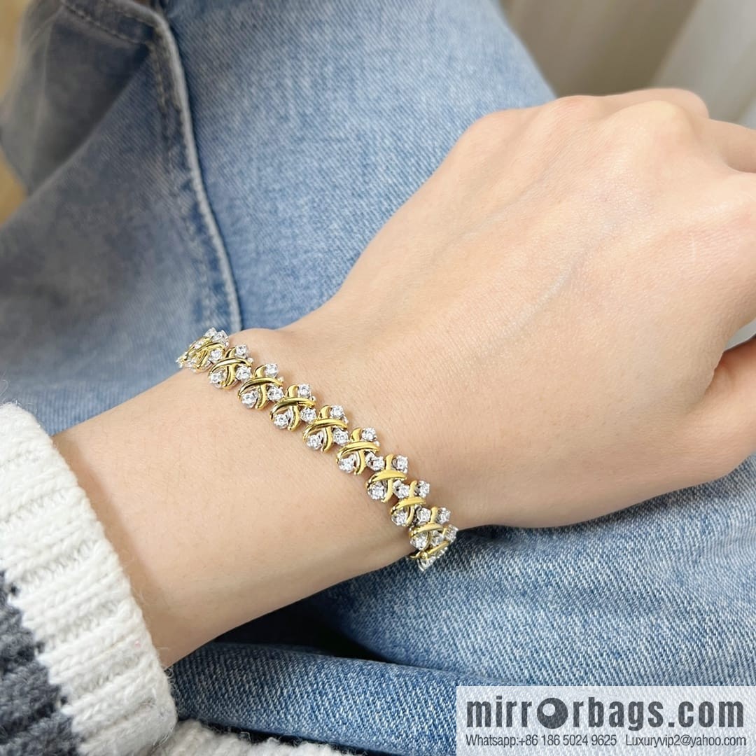 New ☑️ TIFFANY & Co. Tiffany & Co. Color separation cross bracelet