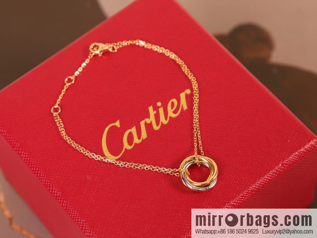Cartier Trinity series three-color three-ring bracelet