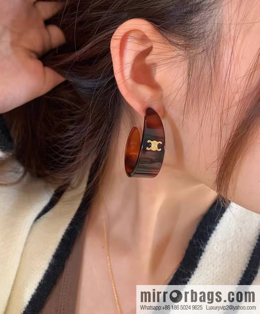 New Celine Arc de Triomphe half-bend earrings