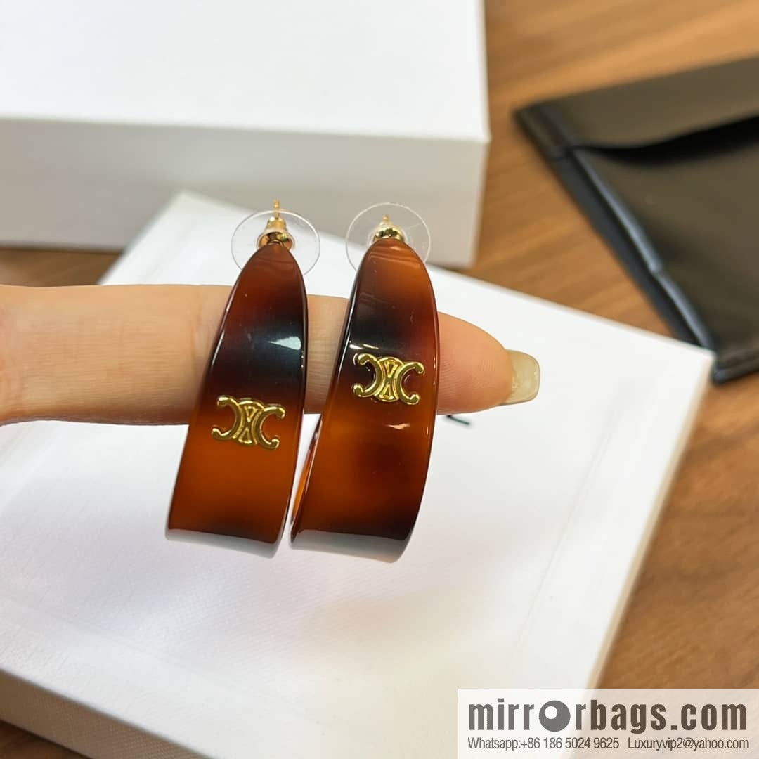 New Celine Arc de Triomphe half-bend earrings