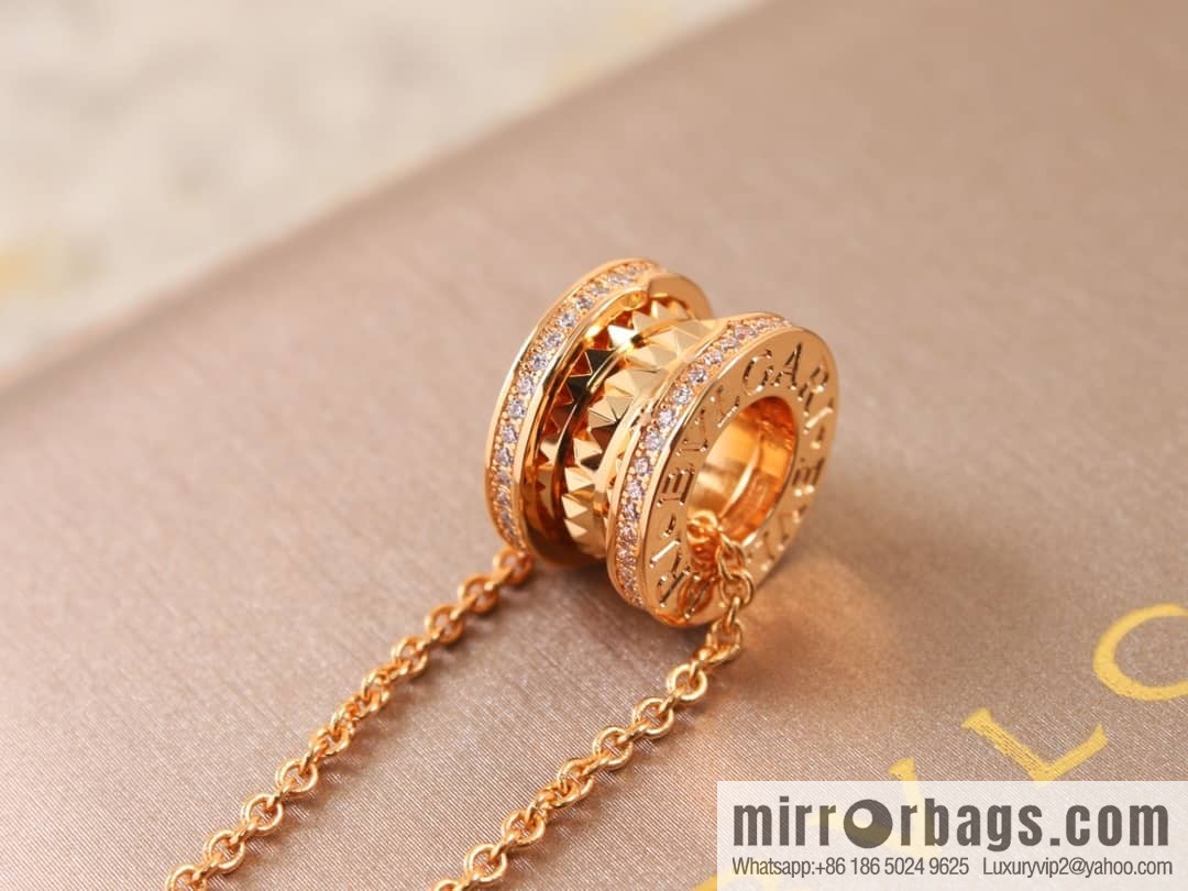 BVLGARI Bulgari double row diamond spring necklace