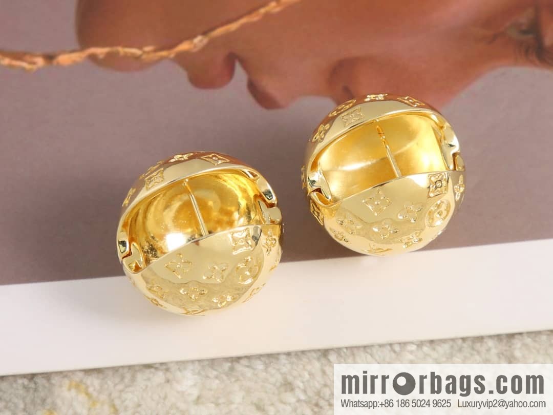 Louis Vuitton Louis Vuitton LV ball monogram stud earrings
