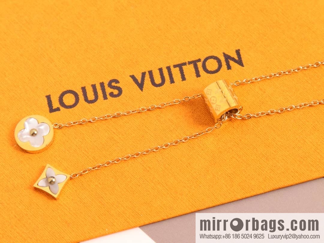 Louis Vuitton Louis Vuitton LV white shell monogram fringed necklace