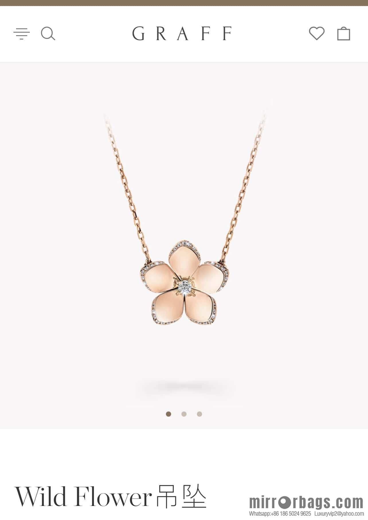 GRAFF flower necklace with diamonds