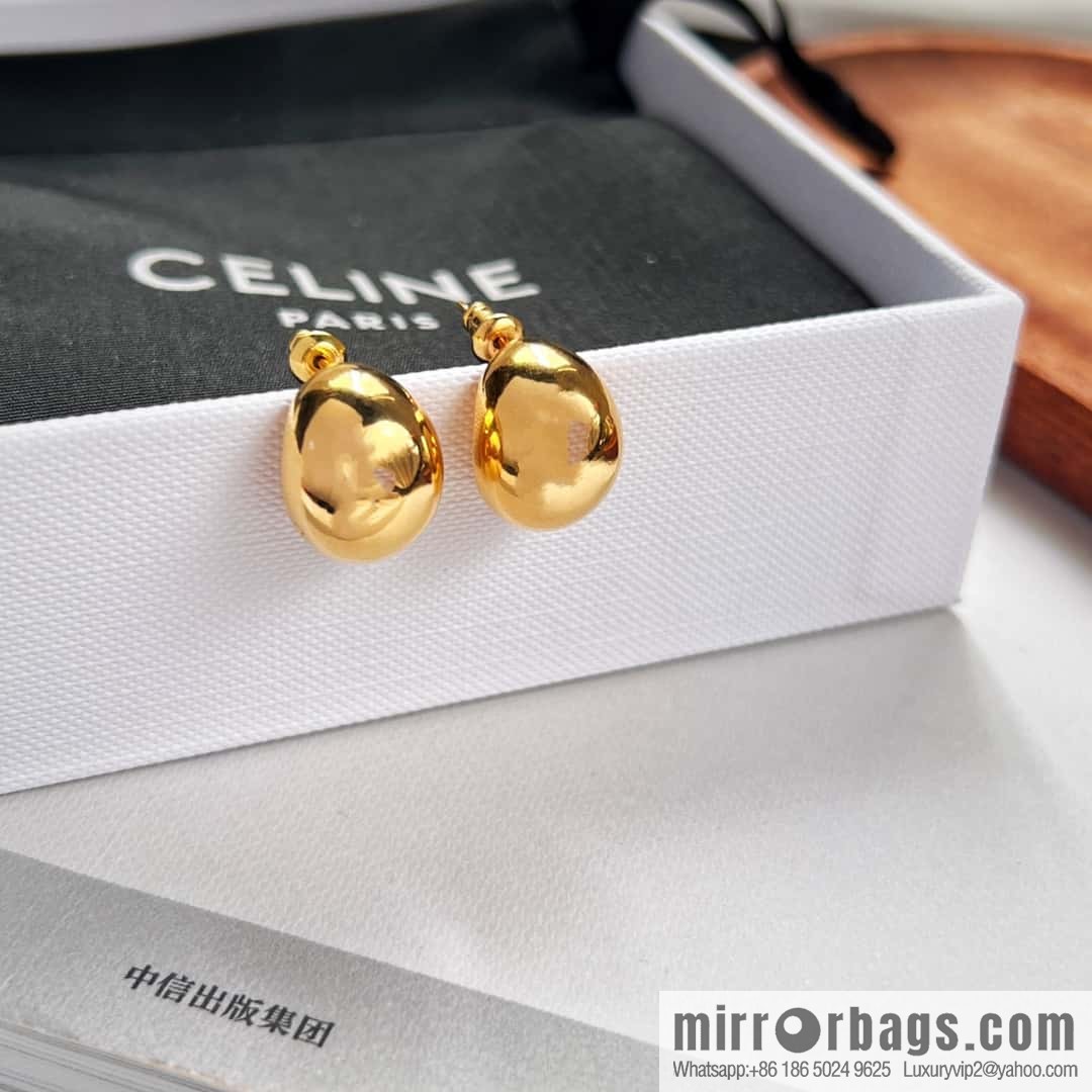 New ☑️ Celine gold drop stud earrings