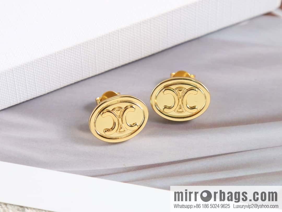 New ☑️ Celine Oval Arc de Triomphe earrings