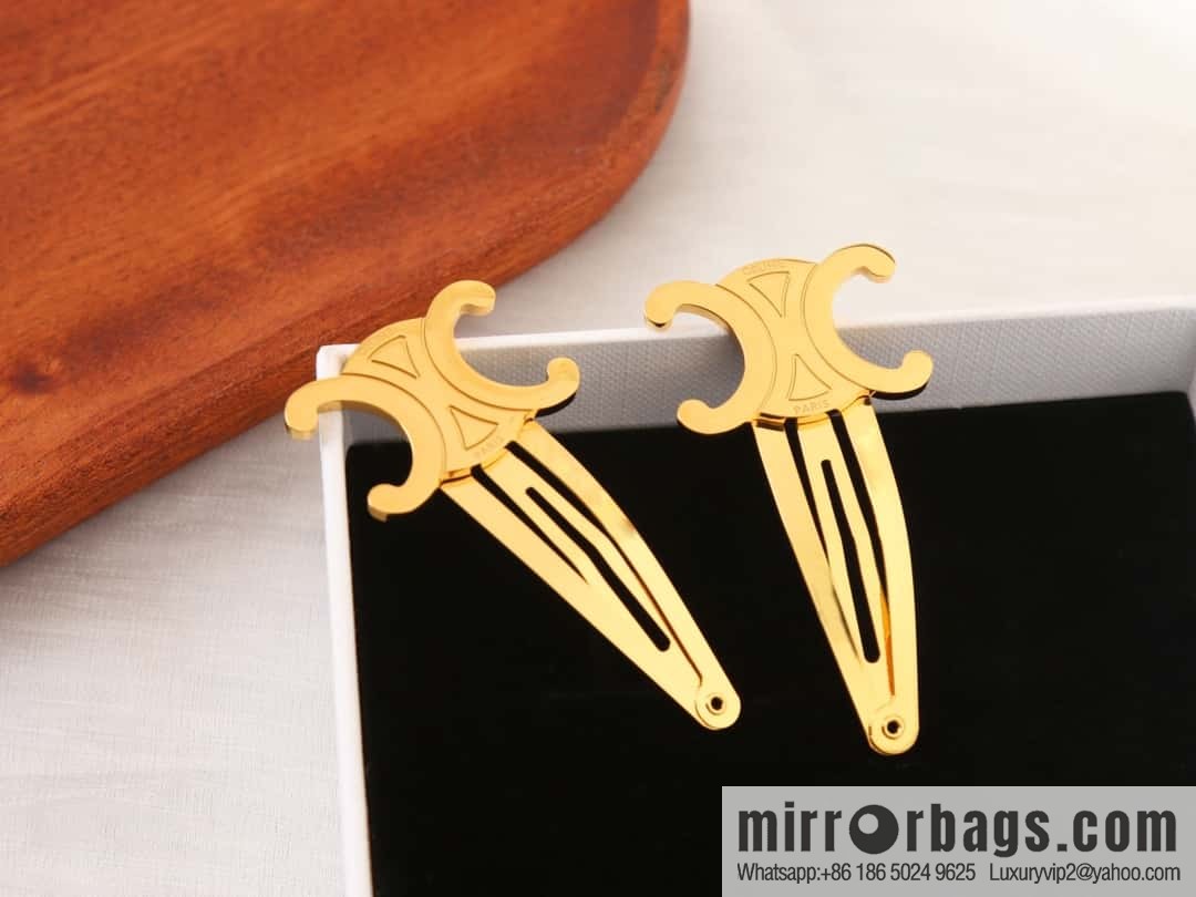 Celine gold silver Arc de Triomphe hairpin hairpin