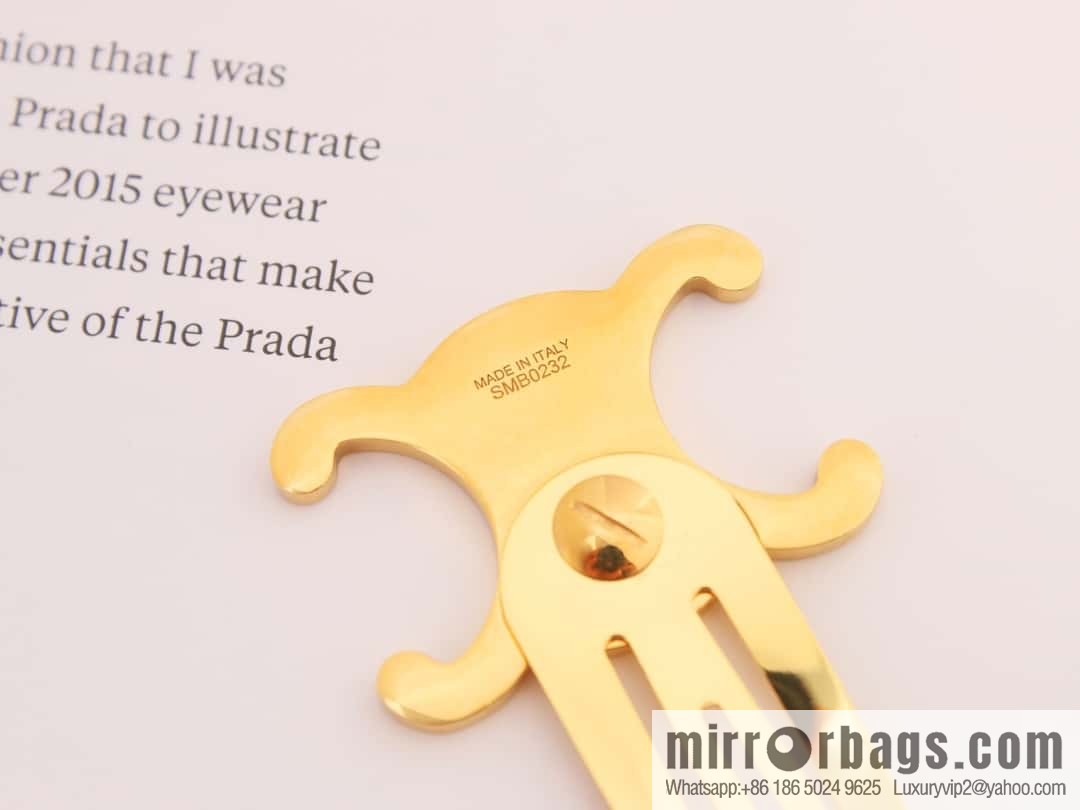 Celine gold silver Arc de Triomphe hairpin hairpin