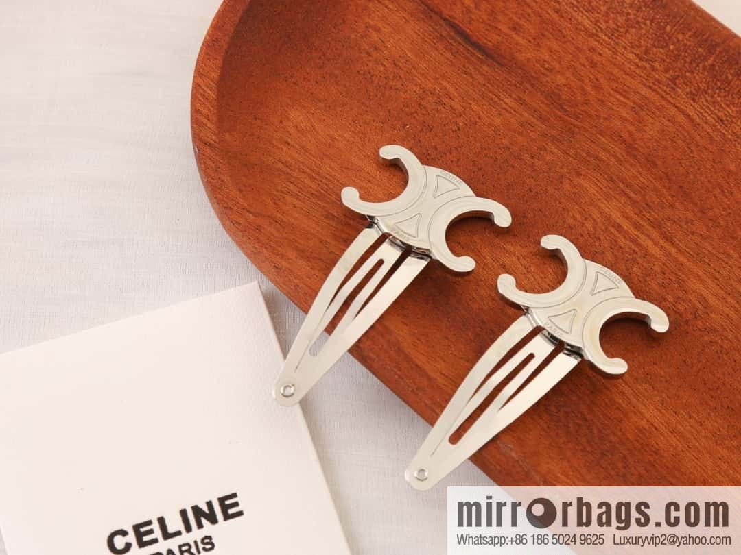 Celine gold silver Arc de Triomphe hairpin hairpin