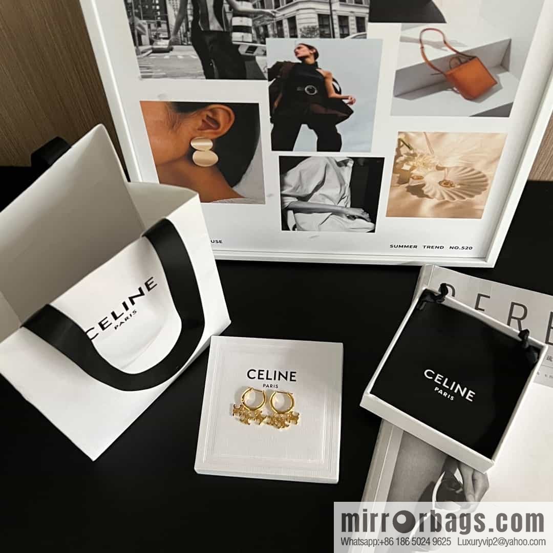 New ☑️ Celine Arc de Triomphe fringed earrings