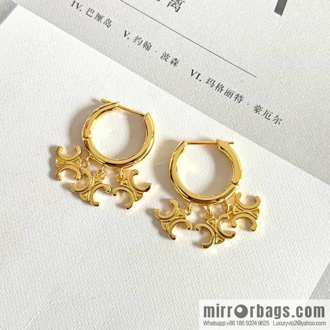 New ☑️ Celine Arc de Triomphe fringed earrings