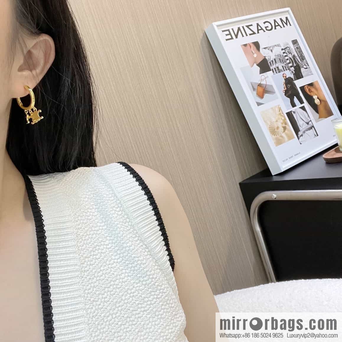 New ☑️ Celine Arc de Triomphe fringed earrings