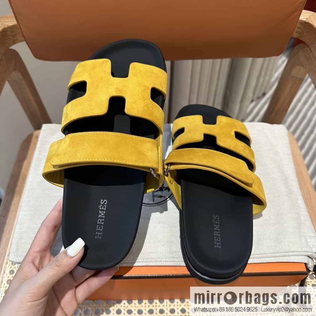 Hermes Hermès imported Italian European original A ➕ leather outsole women's sandals