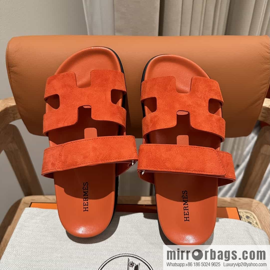 Hermes Hermès imported Italian European original A ➕ leather outsole women's sandals