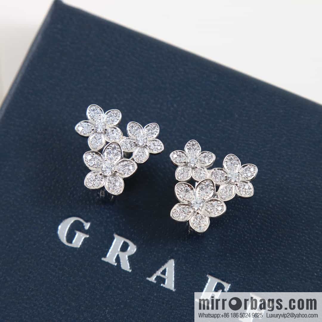 GRAFF Graff three flower ear shot earrings stud earrings