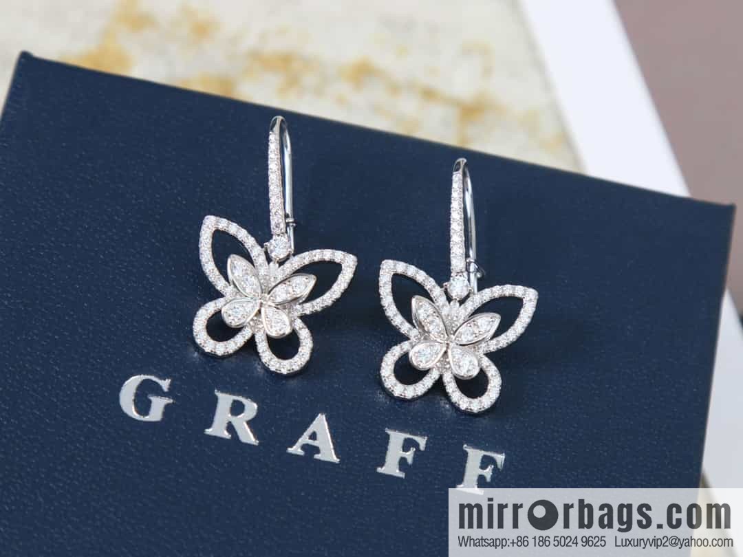 GRAFF Butterfly Phantom Diamond Long Stud Earrings