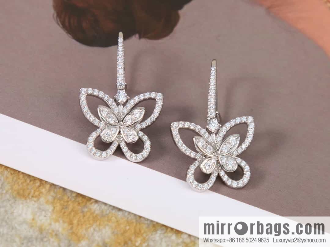 GRAFF Butterfly Phantom Diamond Long Stud Earrings