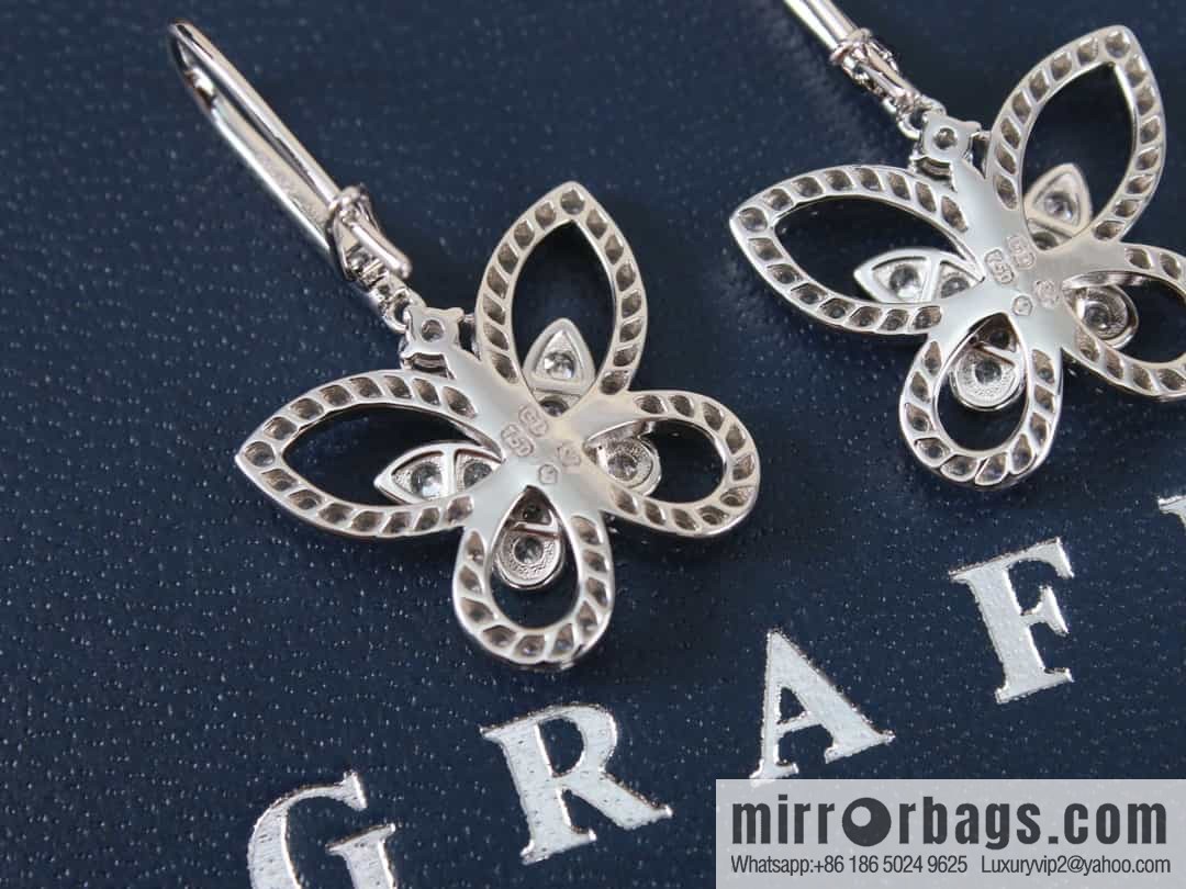 GRAFF Butterfly Phantom Diamond Long Stud Earrings