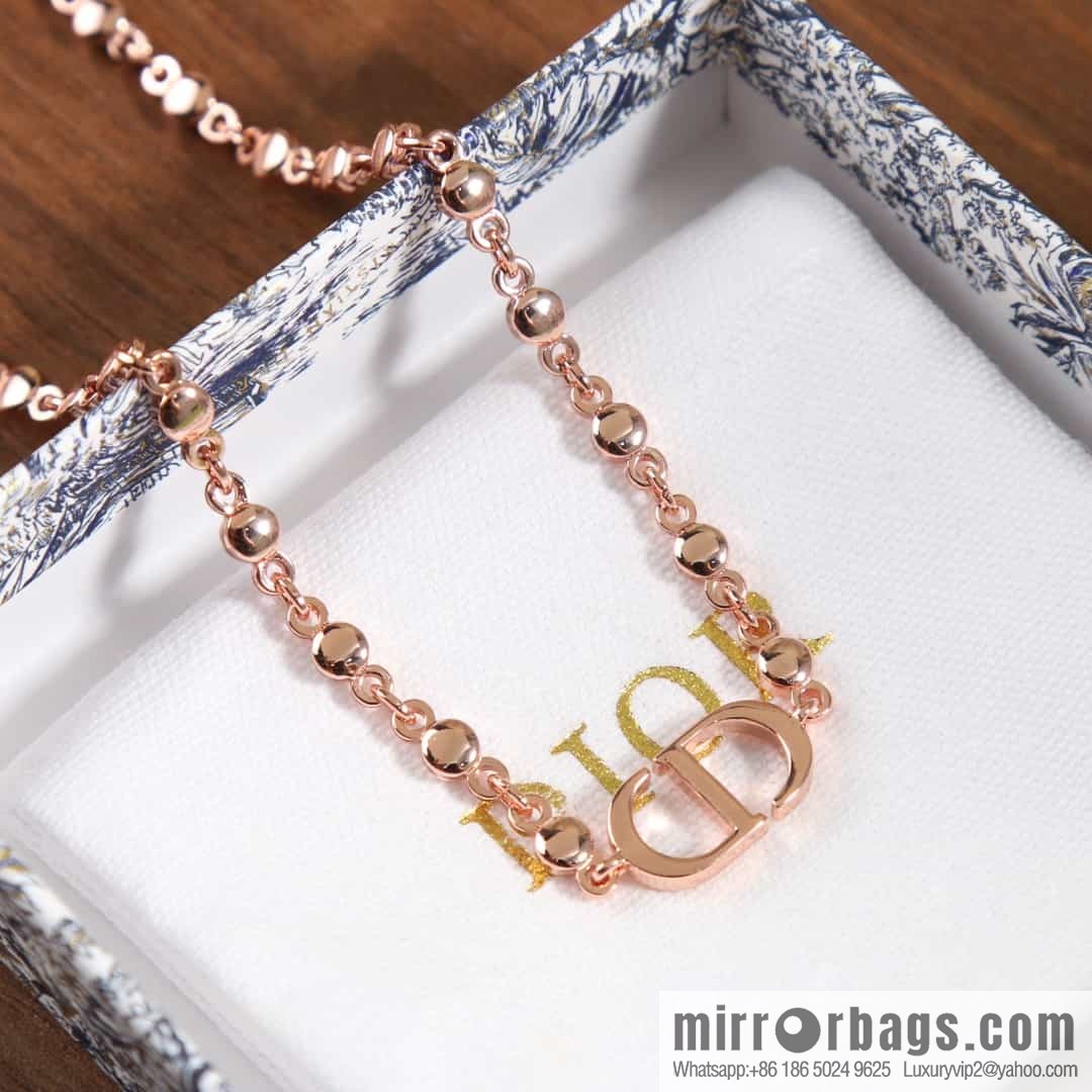 New ☑️ Dior rose gold CD necklace, bracelet