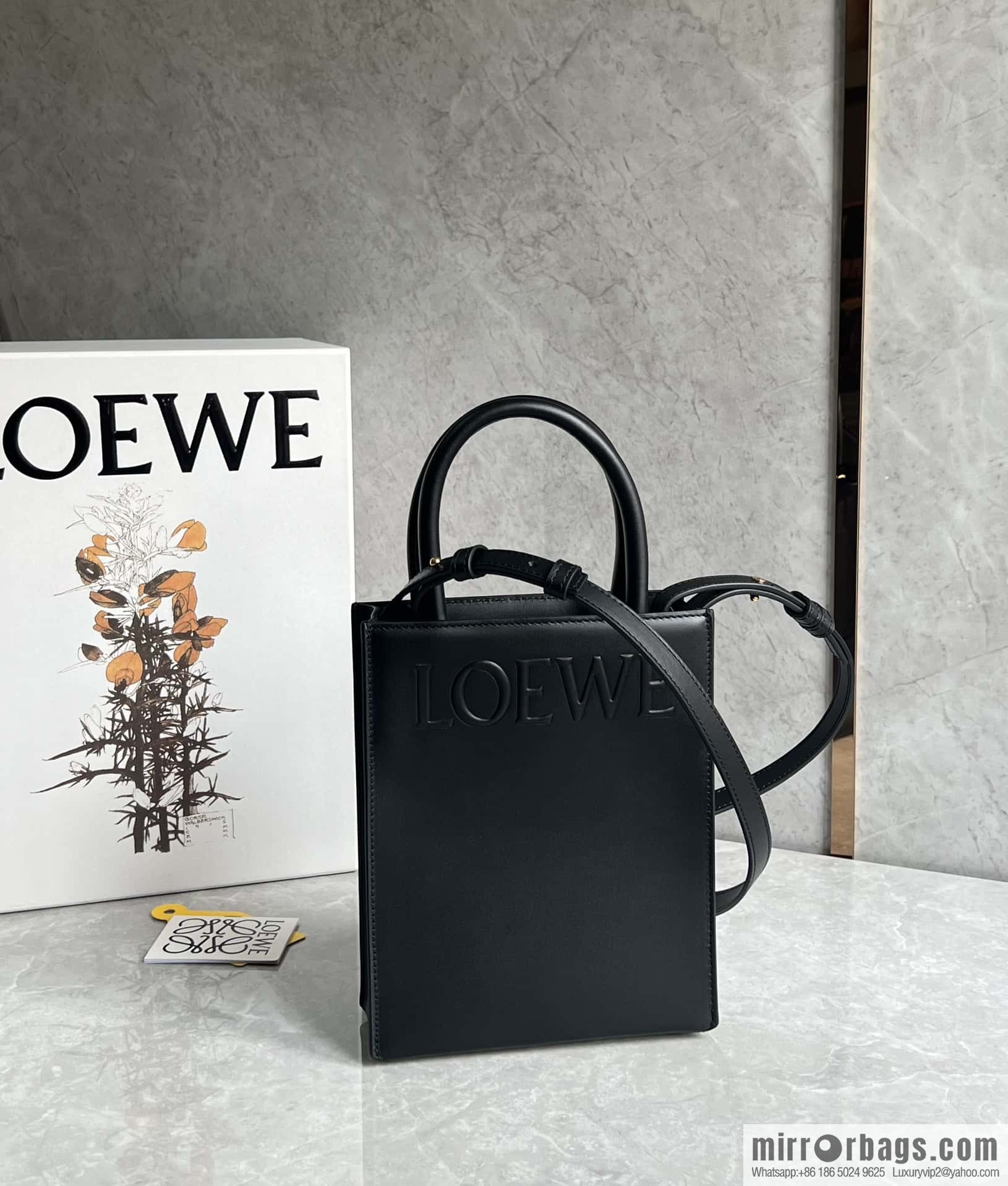 LOEWE latest show A5 tote bag 0691 black