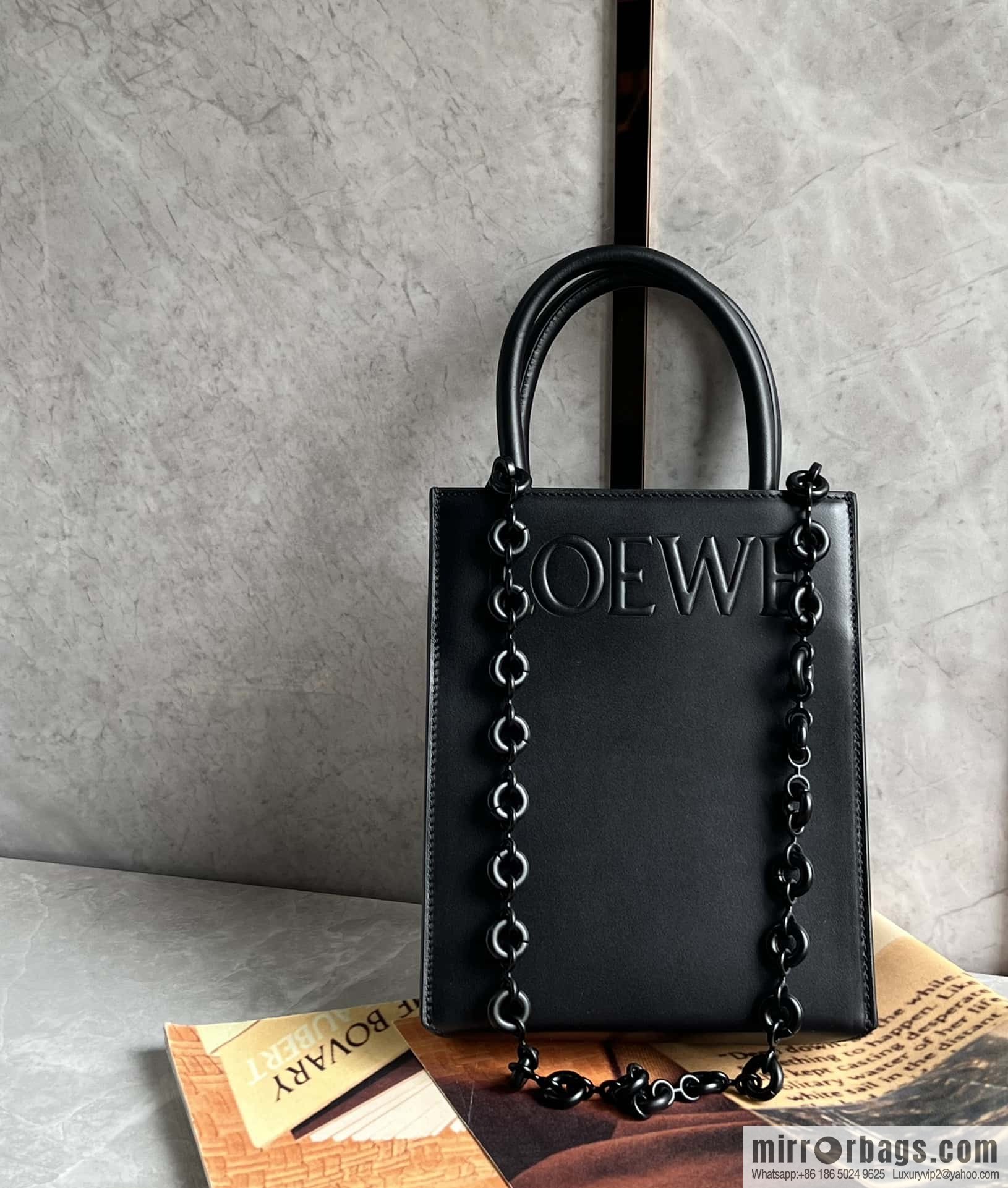 LOEWE latest show A5 tote bag 0691 black