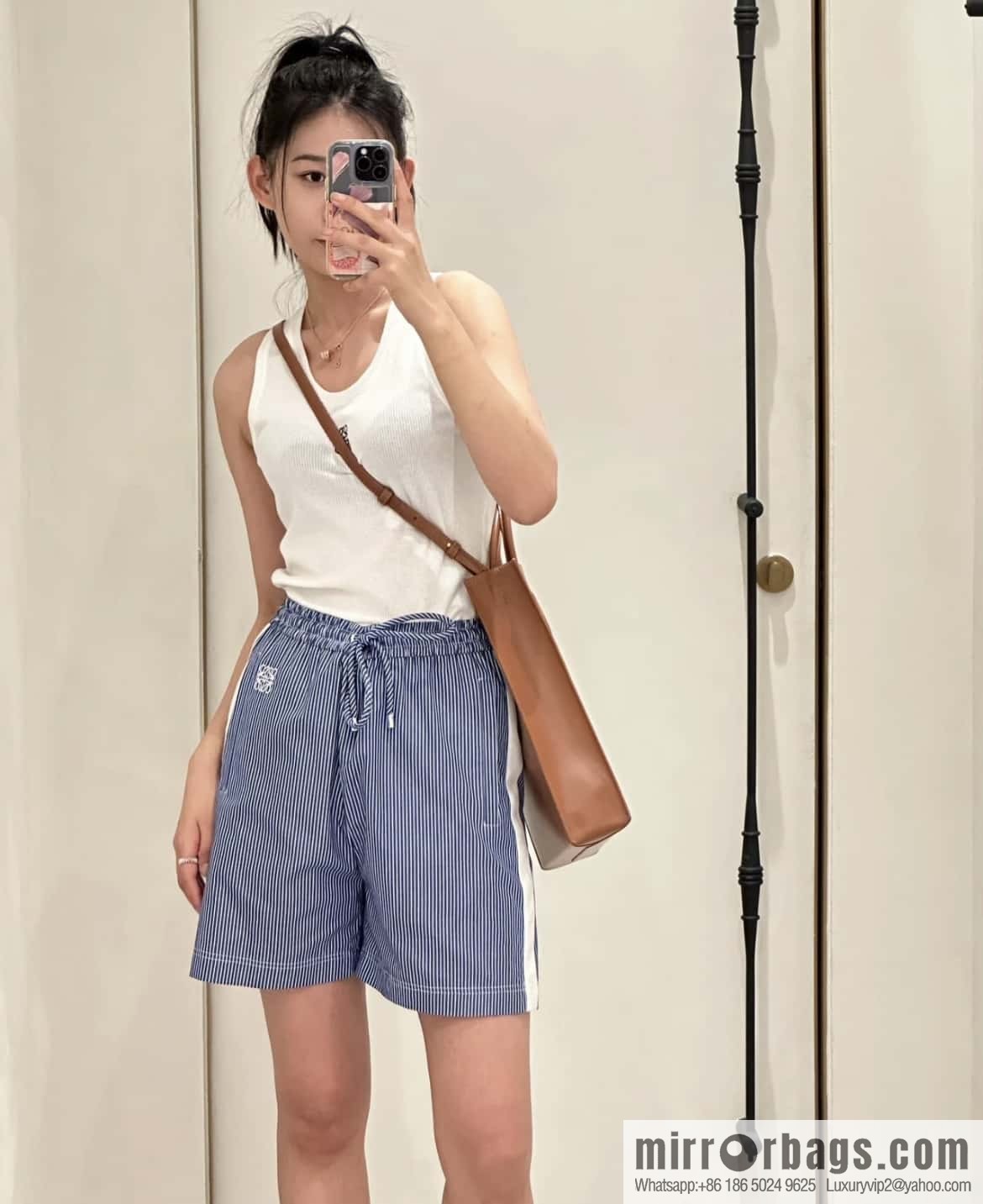 LOEWE latest show A4 tote music bag tote bag 0690 brown