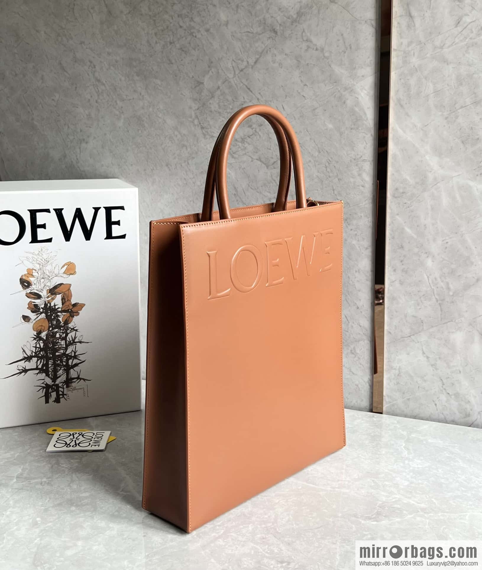 LOEWE latest show A4 tote music bag tote bag 0690 brown