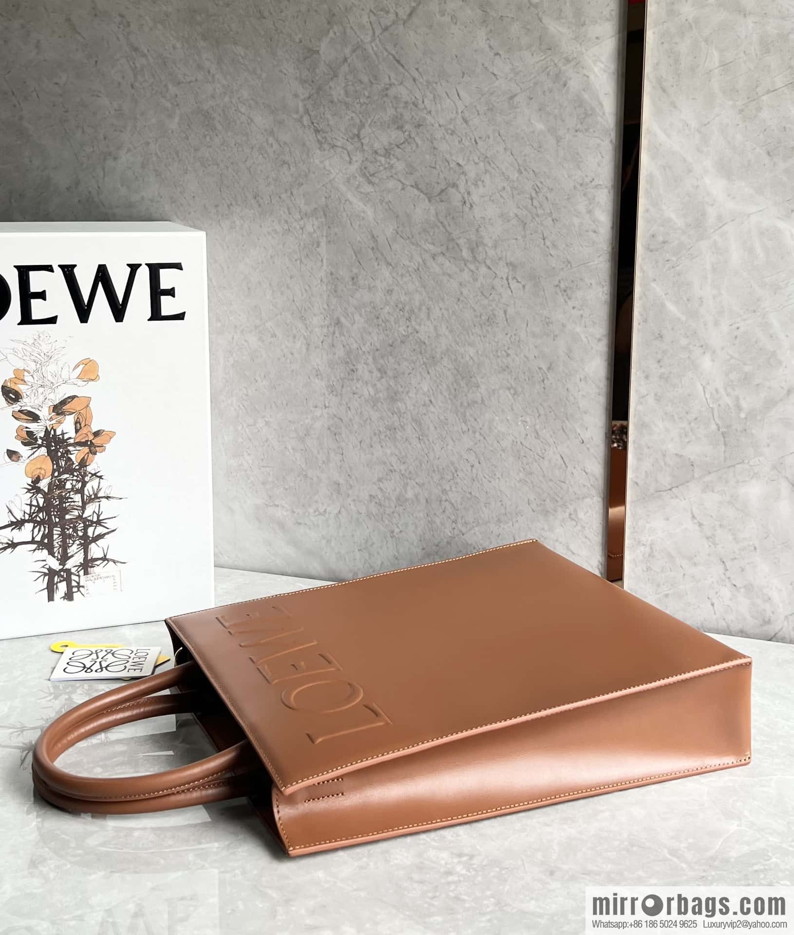 LOEWE latest show A4 tote music bag tote bag 0690 brown