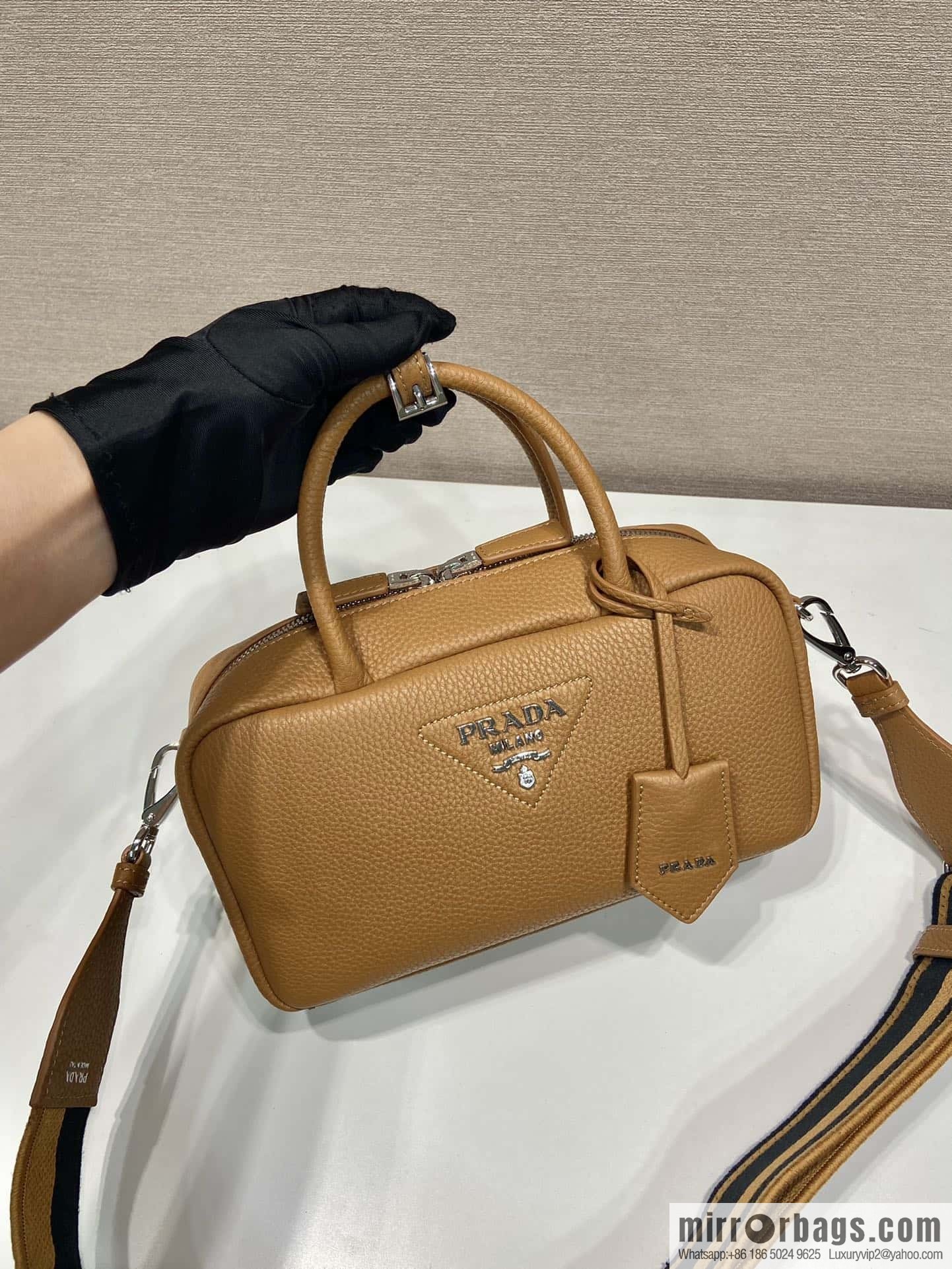 PRADA Prada imported suede leather new tote bag 1BB102