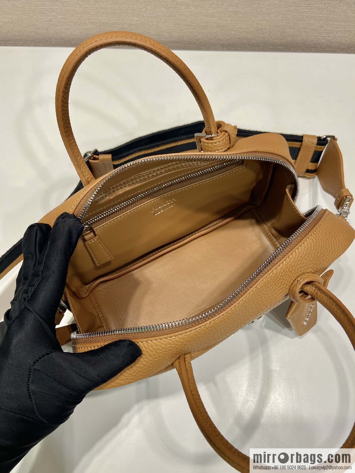 PRADA Prada imported suede leather new tote bag 1BB102