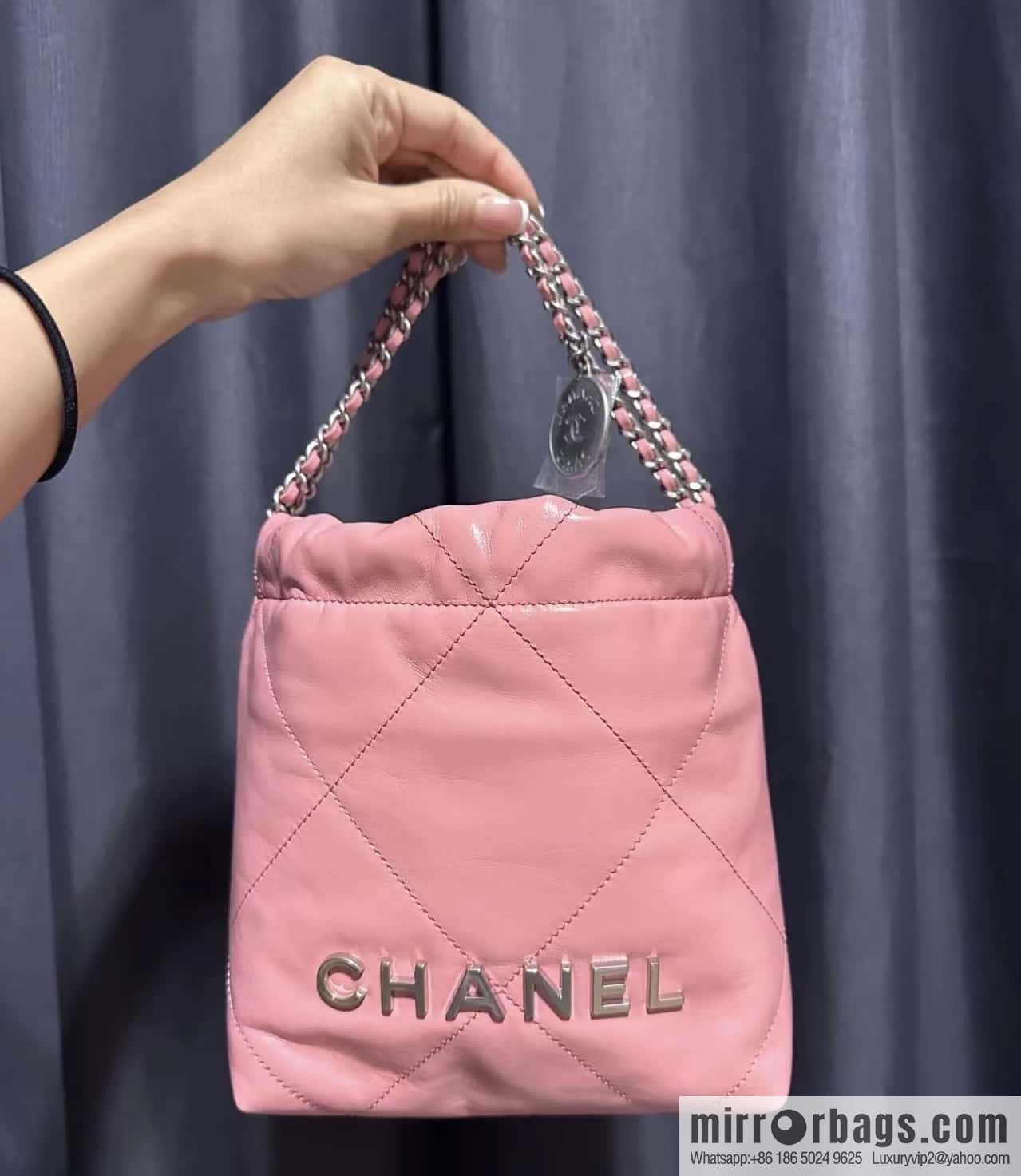 CHANEL 23S spring and summer series mini 22 bags AS3980 pink