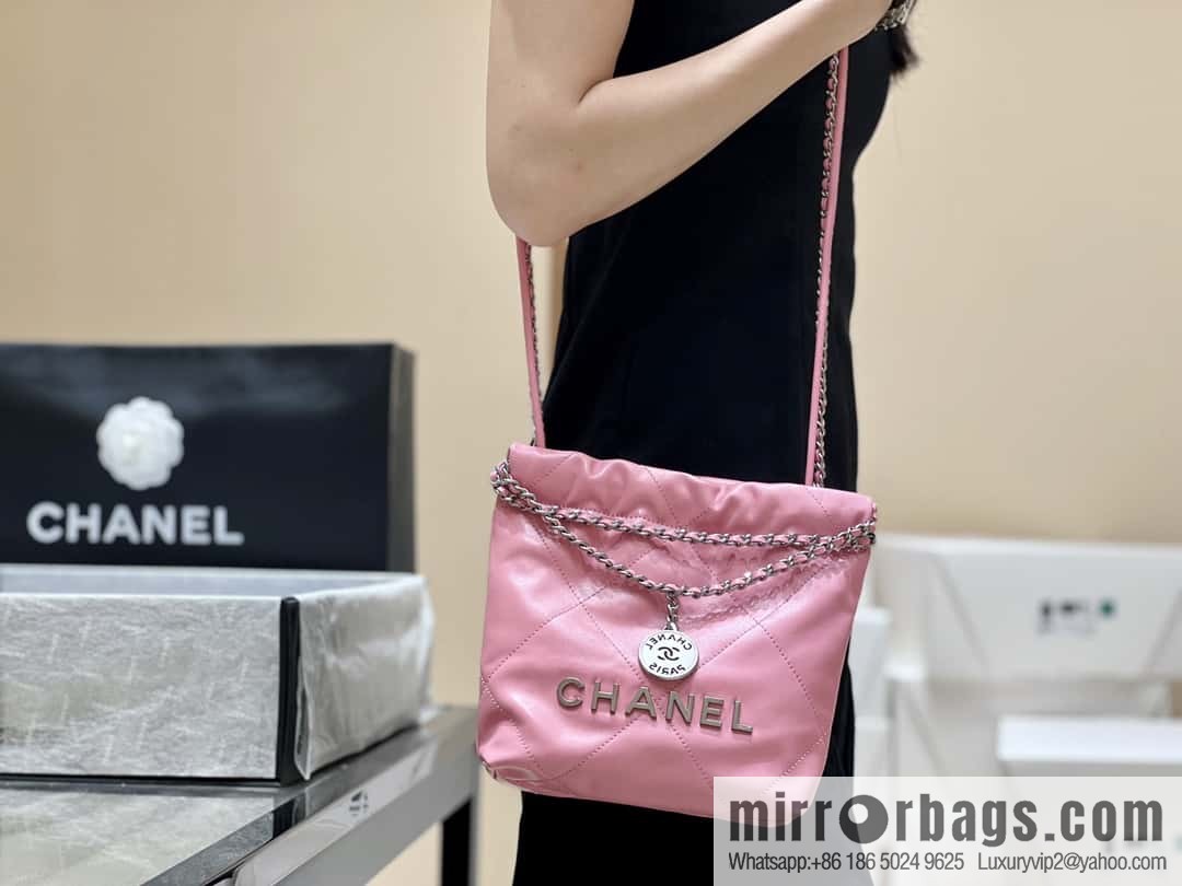 CHANEL 23S spring and summer series mini 22 bags AS3980 pink