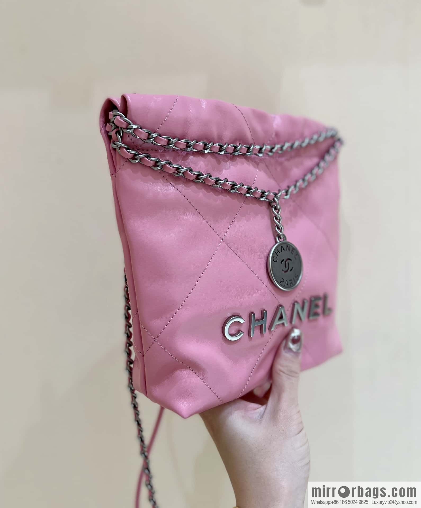 CHANEL 23S spring and summer series mini 22 bags AS3980 pink