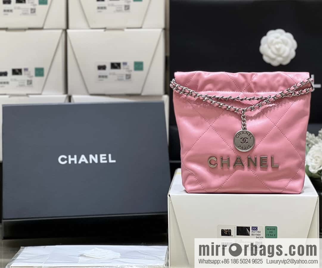 CHANEL 23S spring and summer series mini 22 bags AS3980 pink