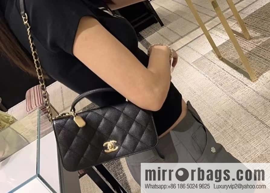CHANEL 23B autumn and winter trailer series, hidden lychee leather organ bag AS4284