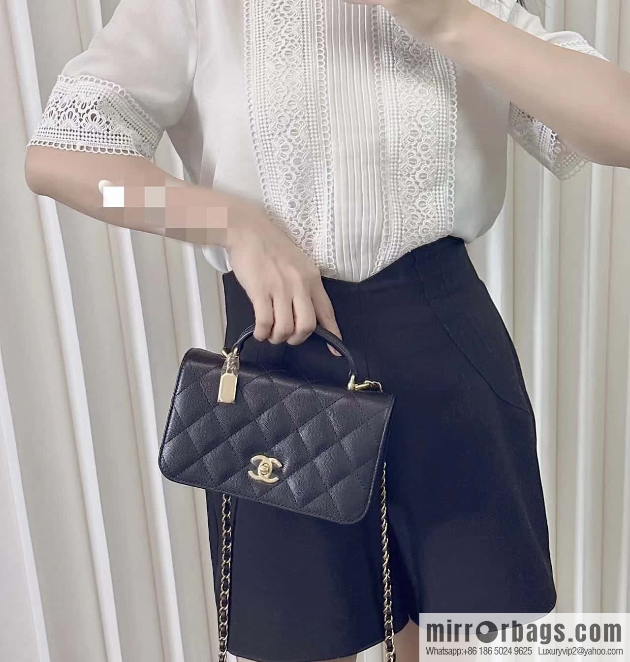 CHANEL 23B autumn and winter trailer series, hidden lychee leather organ bag AS4284