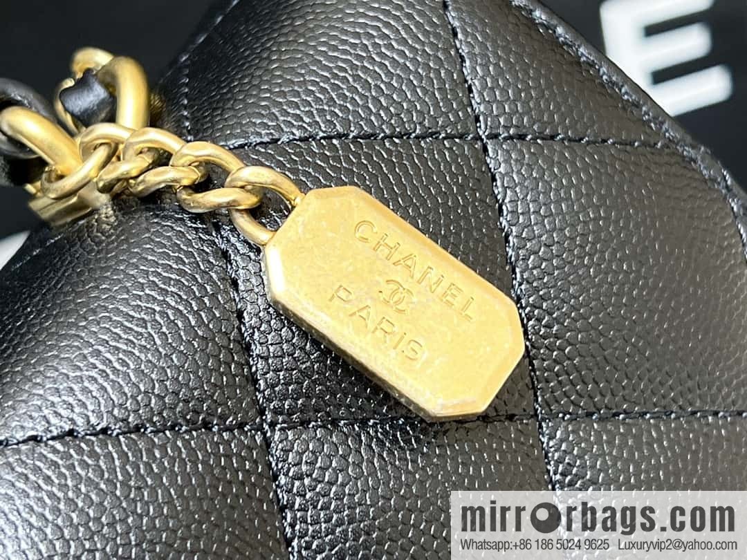 CHANEL 23B autumn and winter trailer series, hidden lychee leather organ bag AS4284