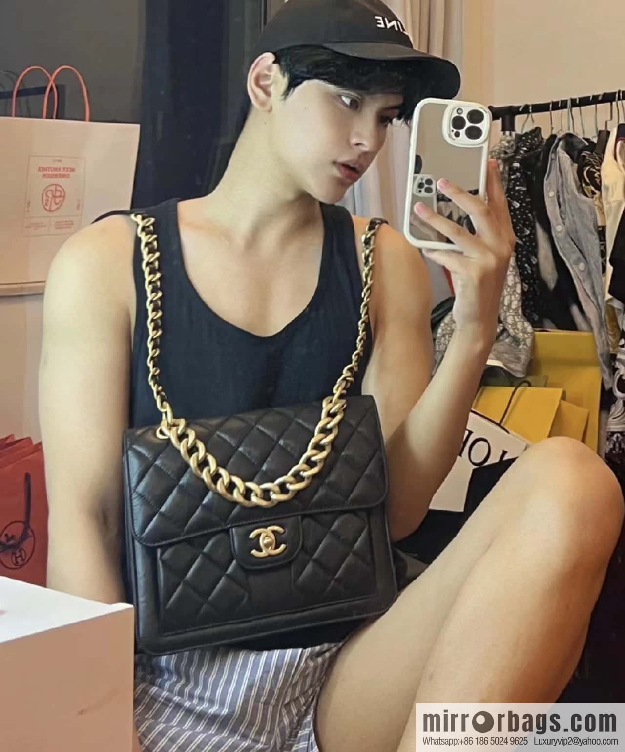 CHANEL 23S spring/summer series, double backpack AS4031