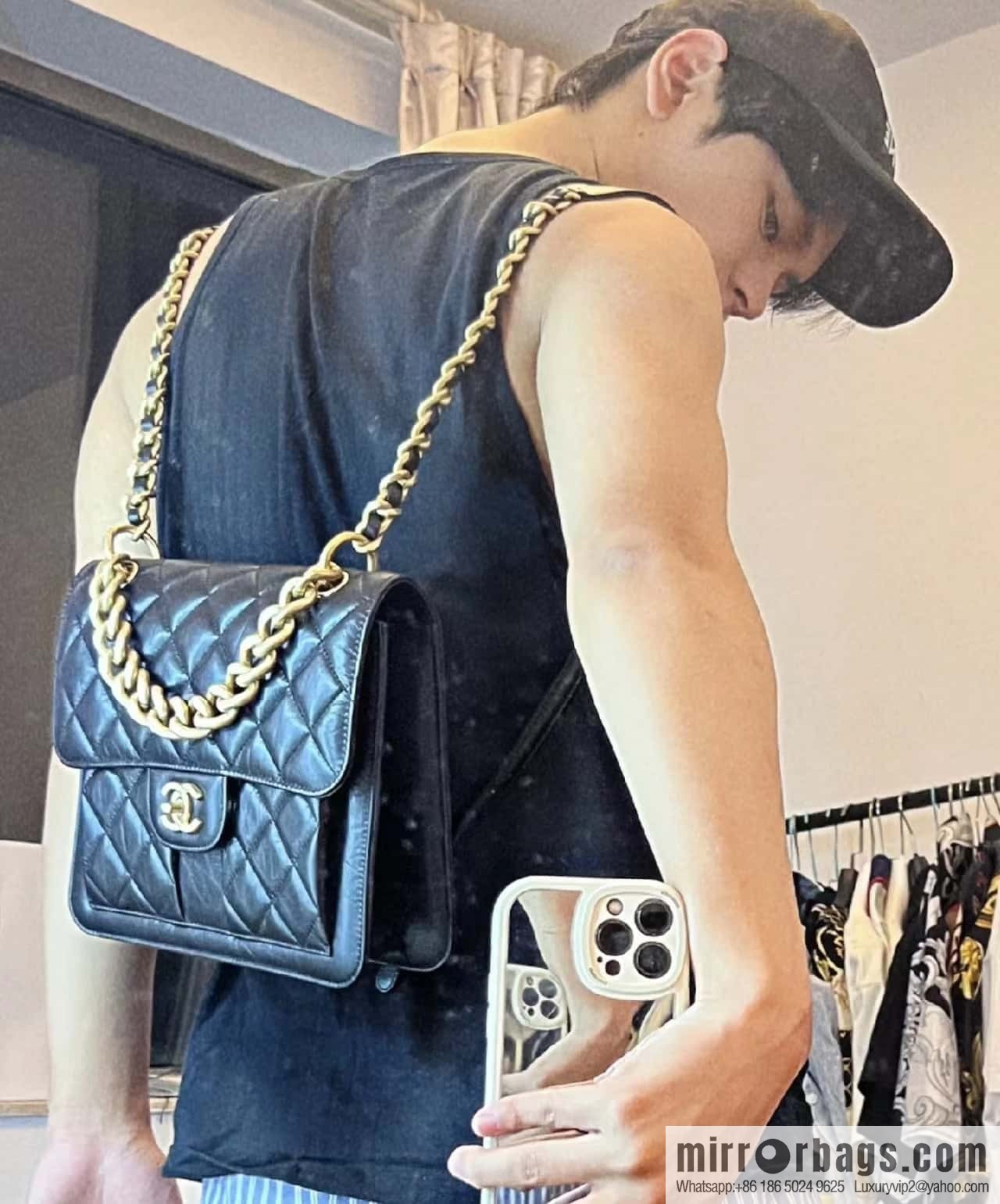 CHANEL 23S spring/summer series, double backpack AS4031