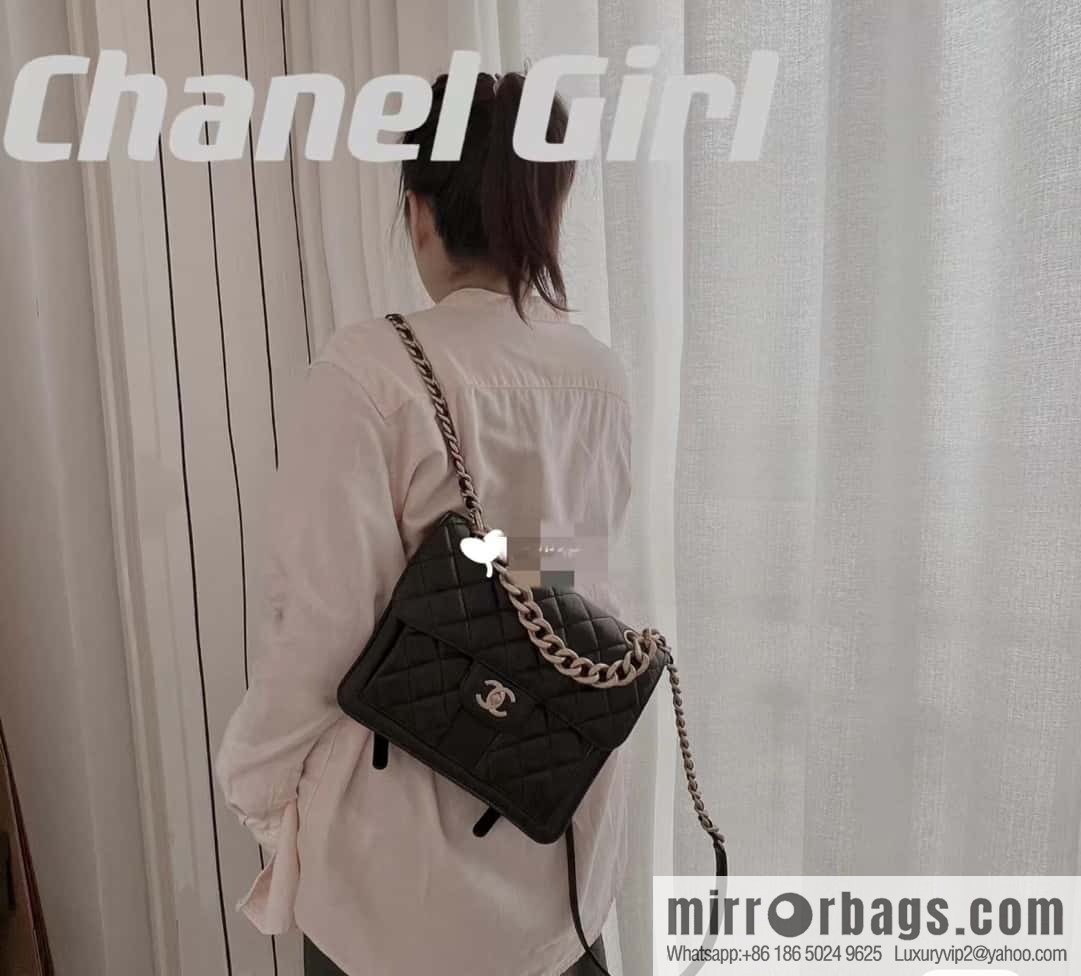 CHANEL 23S spring/summer series, double backpack AS4031