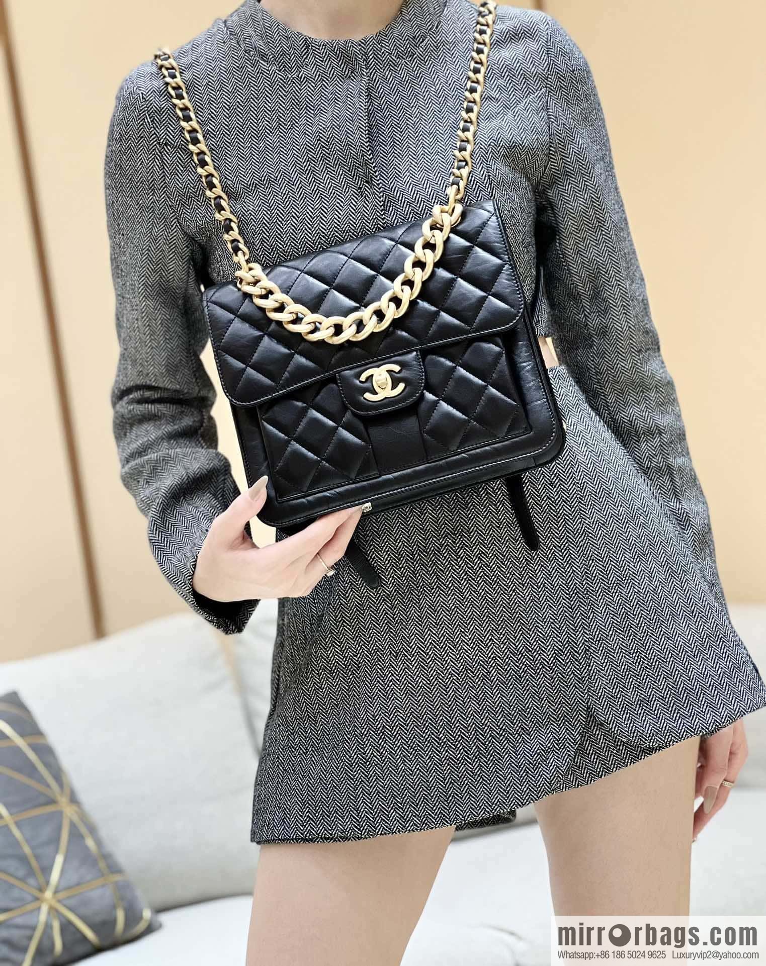 CHANEL 23S spring/summer series, double backpack AS4031