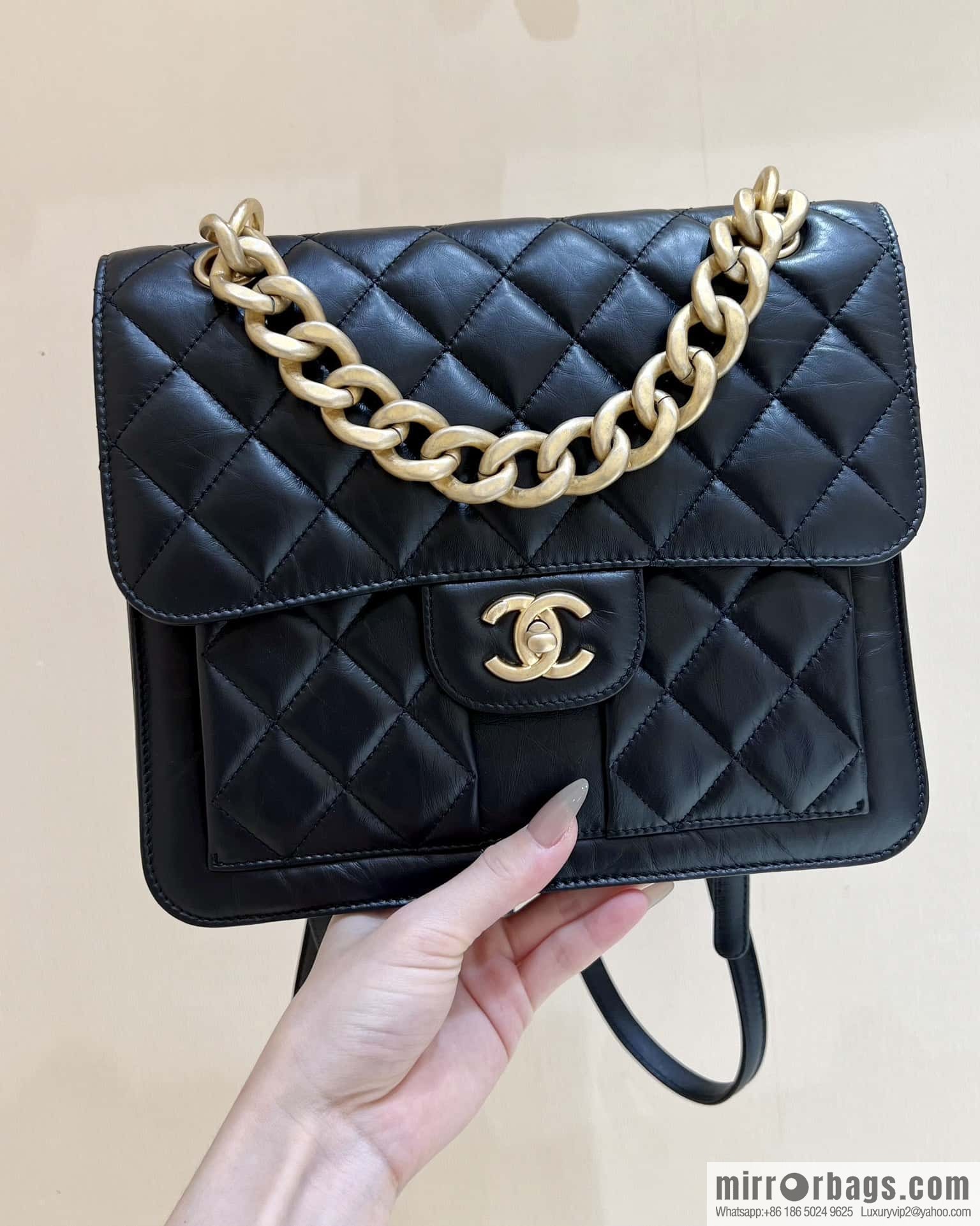 CHANEL 23S spring/summer series, double backpack AS4031