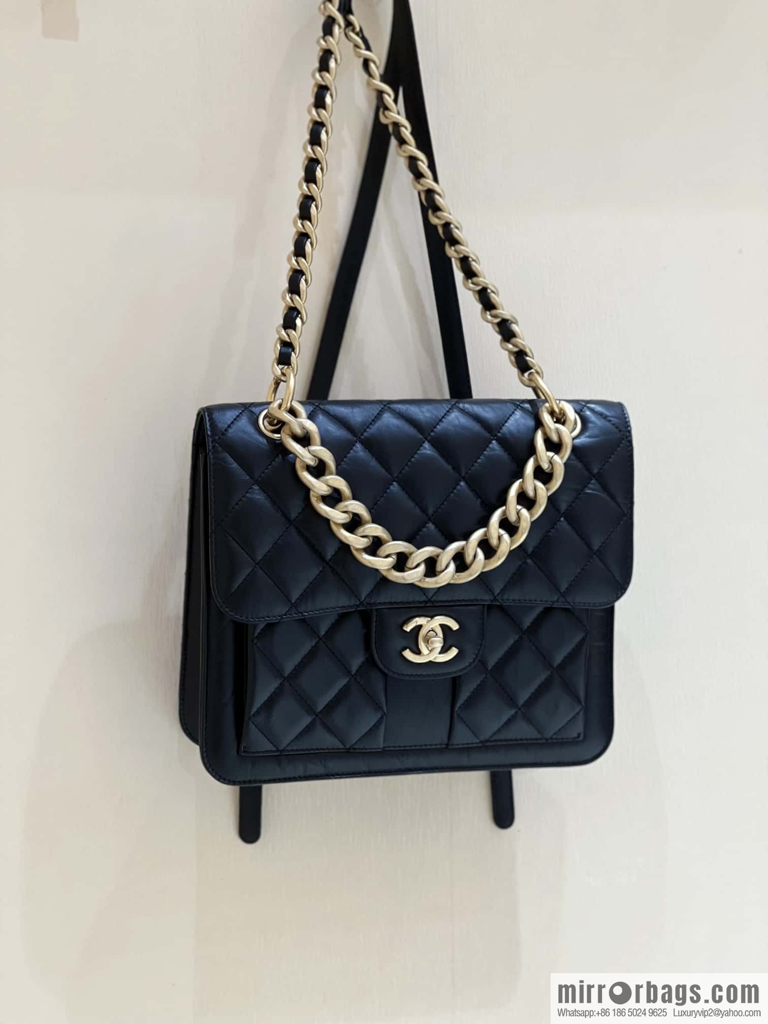 CHANEL 23S spring/summer series, double backpack AS4031