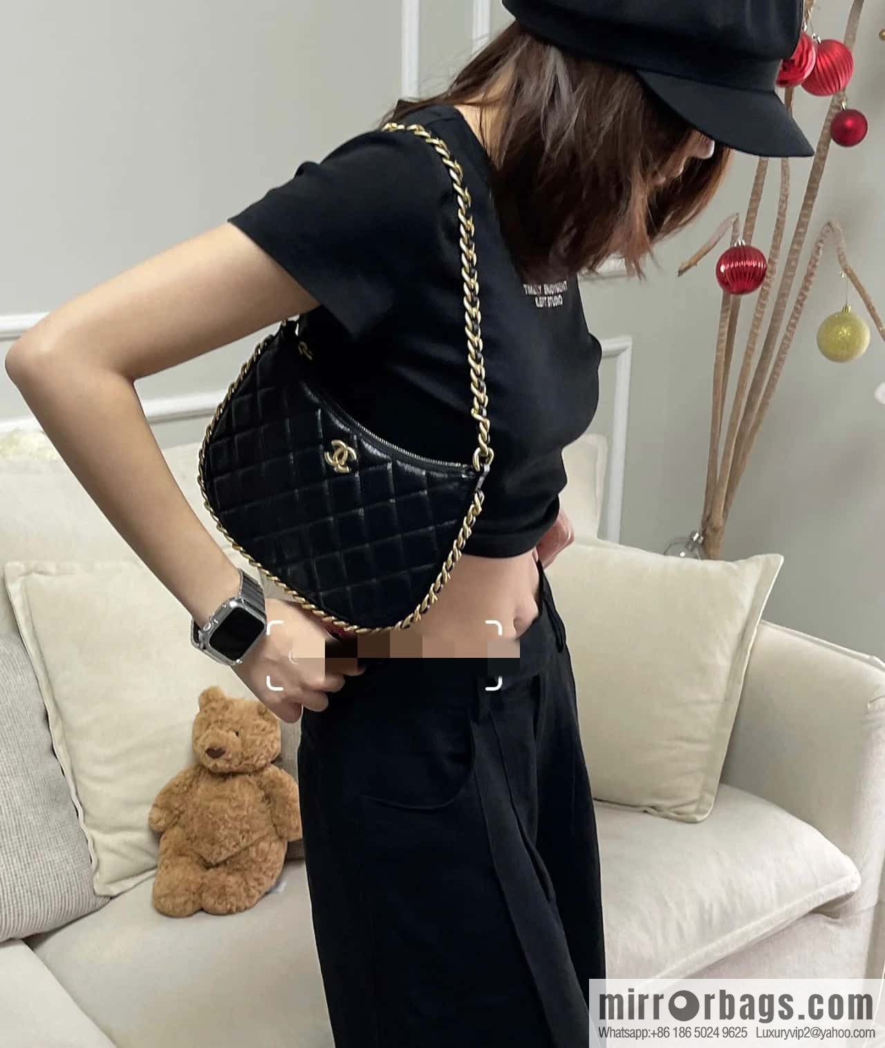 CHANEL 23B autumn and winter trailer series hobo armpit bag AS4378