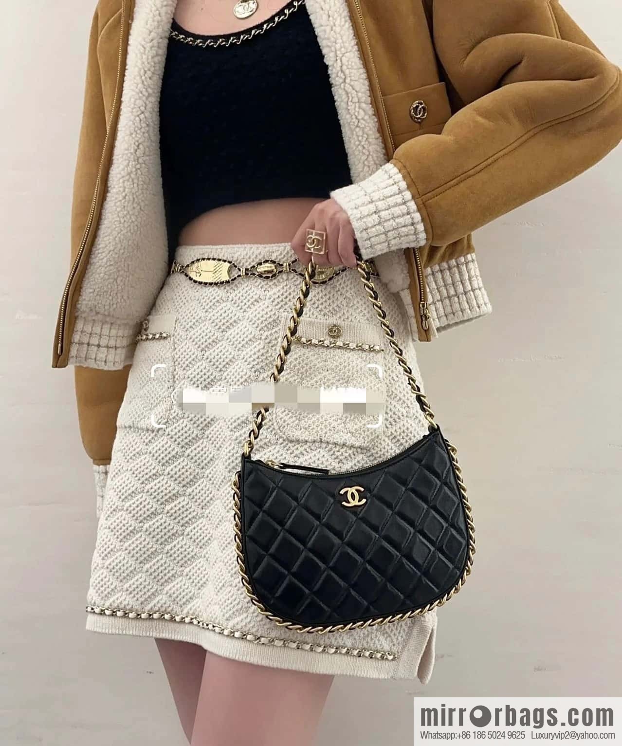 CHANEL 23B autumn and winter trailer series hobo armpit bag AS4378