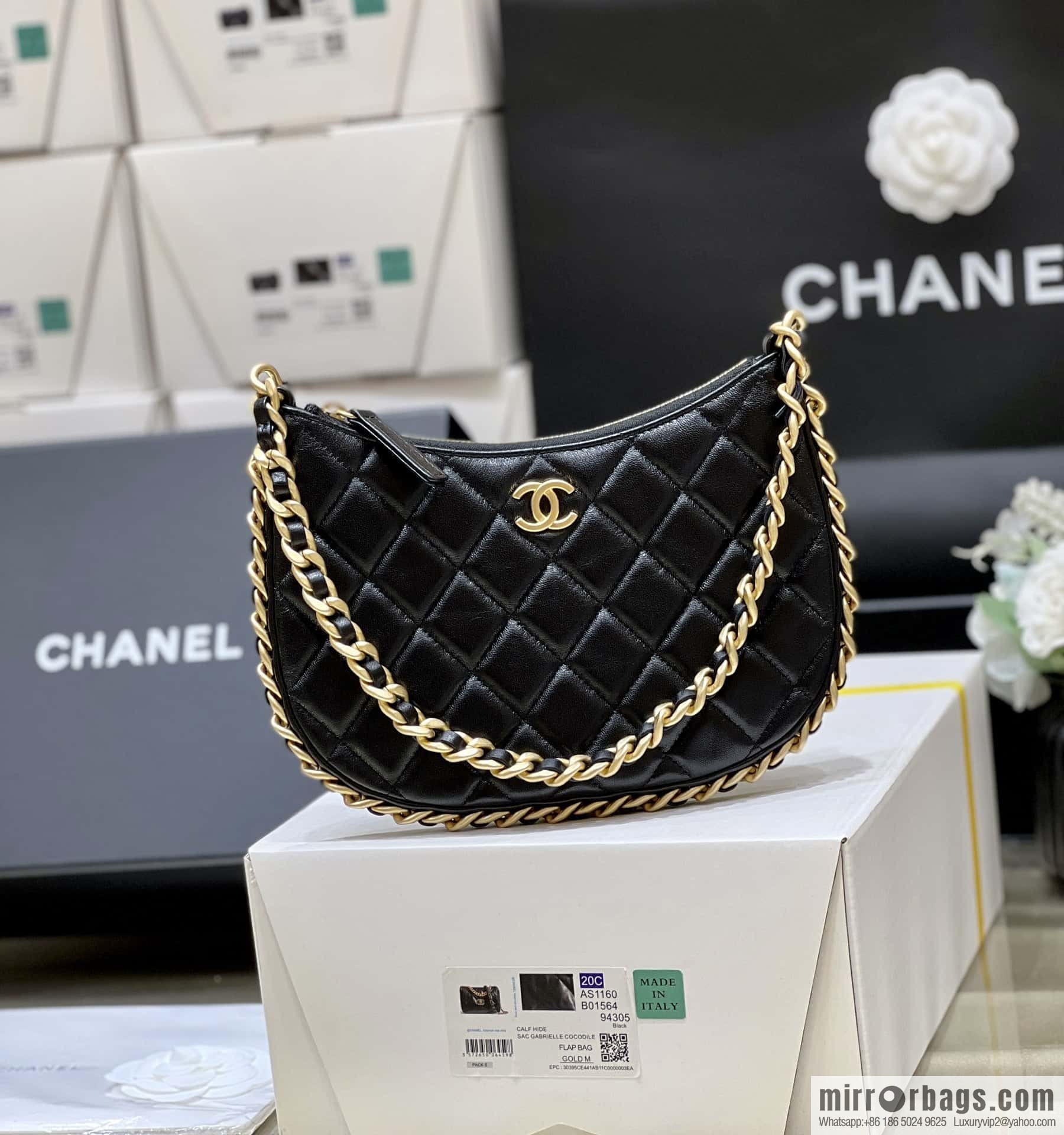 CHANEL 23B autumn and winter trailer series hobo armpit bag AS4378