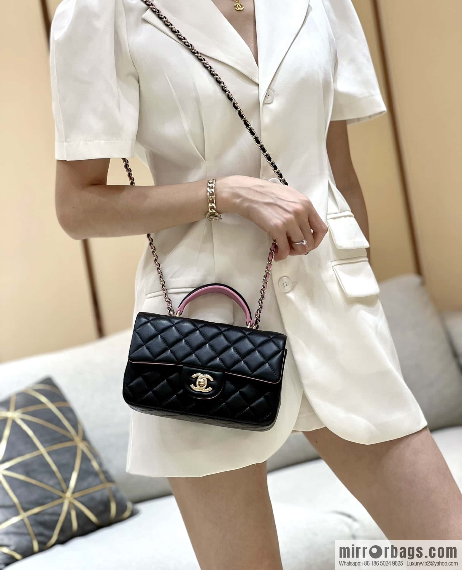 CHANEL classic cf mini handle AS2431